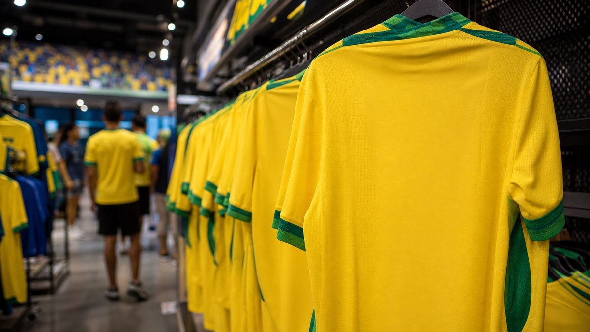 Camisas da Seleção esgotam antes da estreia e expõem a febre da Copa