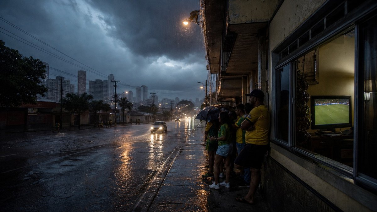 Chuva e granizo podem atravessar a estreia do Brasil na Copa hoje