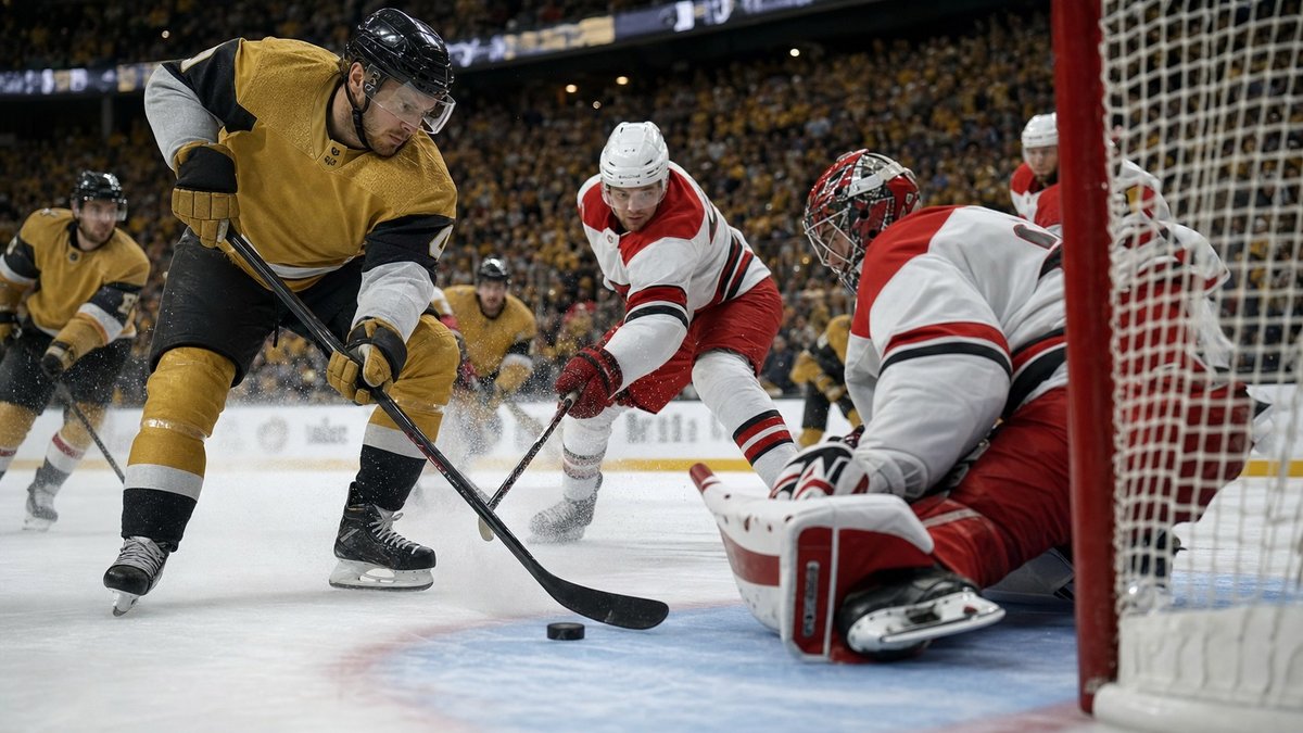 Golden Knights vencem no 2º OT após colapso histórico contra Hurricanes